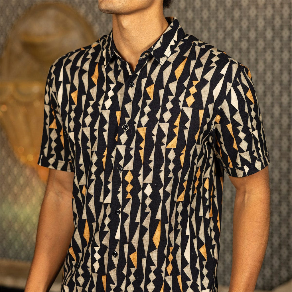 RSVLTS The Delano Bamboo Short Sleeve Shirt in Multicolor — front view