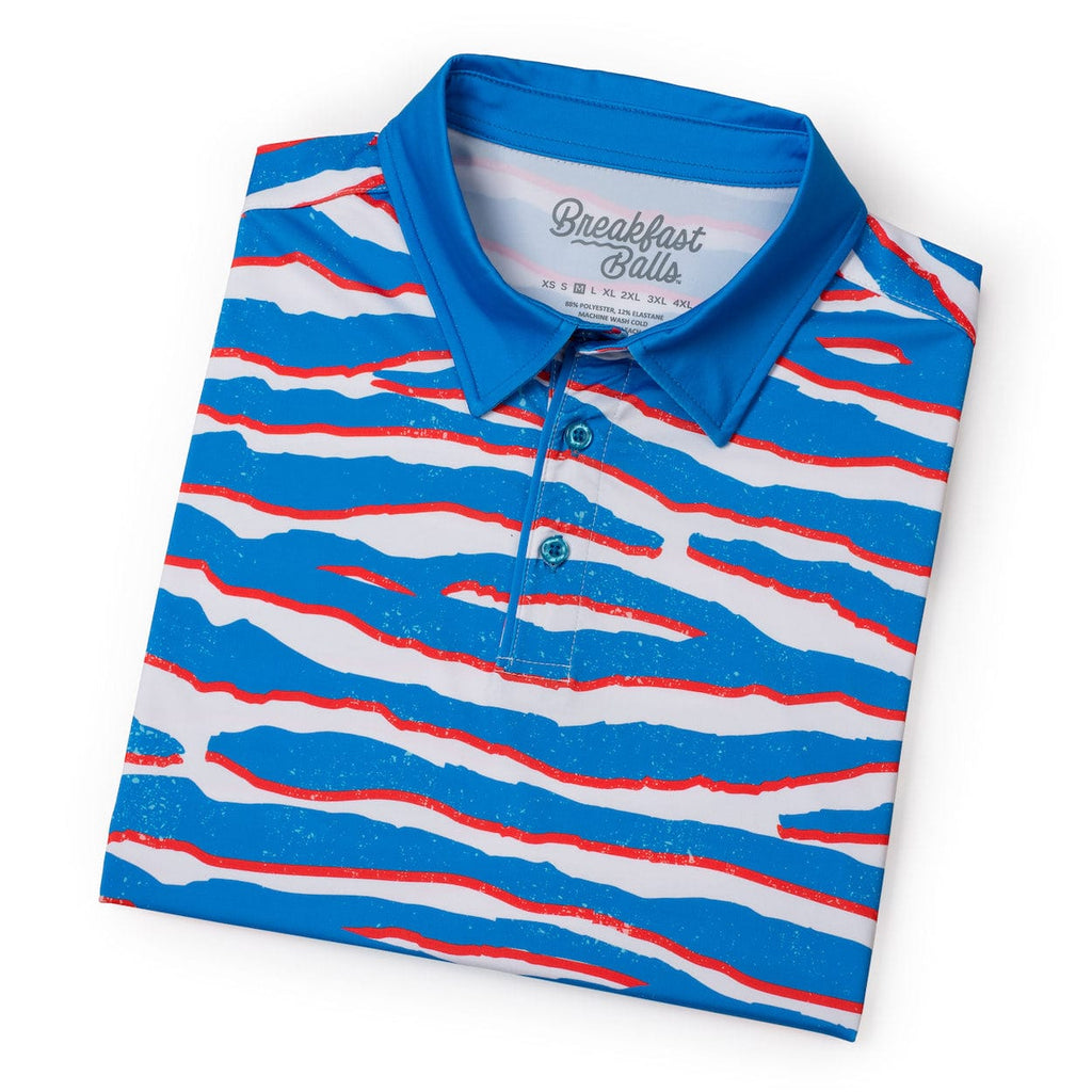 RSVLTS Wild America All-Day Polo in Blue — detail 9