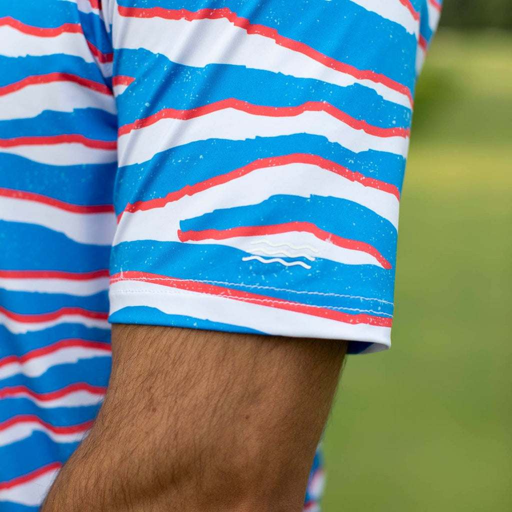 RSVLTS Wild America All-Day Polo in Blue — detail 7