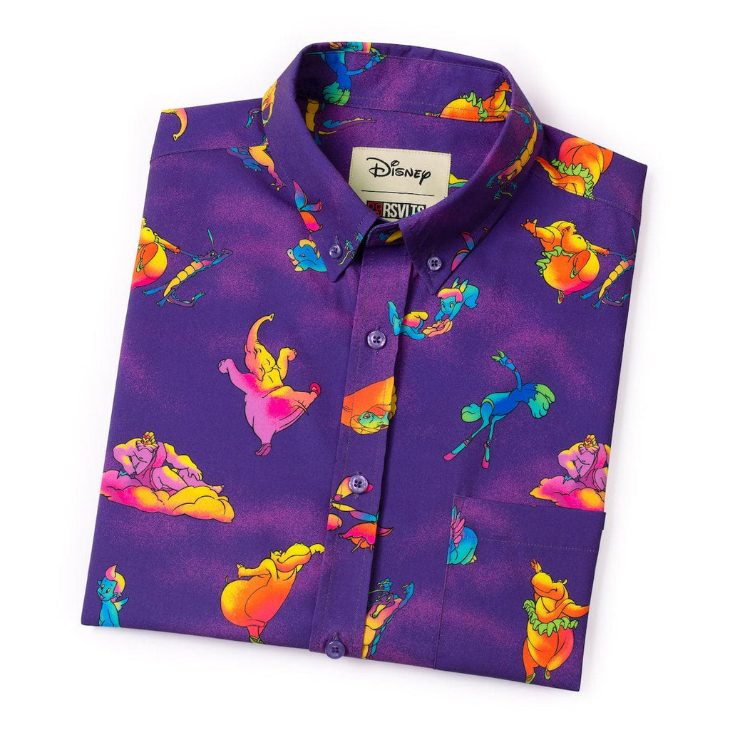 RSVLTS Shall We Dance? KUNUFLEX Short Sleeve Shirt in Purple — detail 11