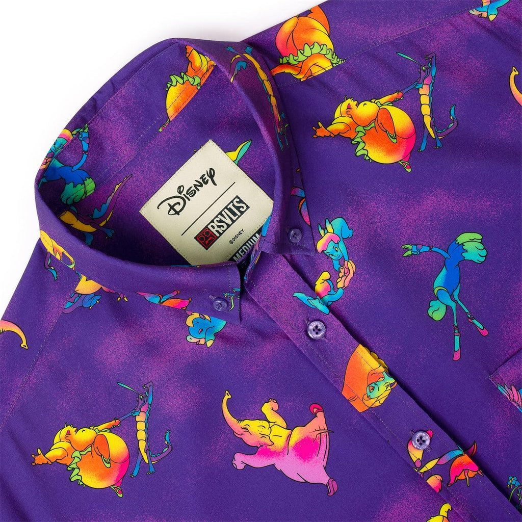 RSVLTS Shall We Dance? KUNUFLEX Short Sleeve Shirt in Purple — detail 8