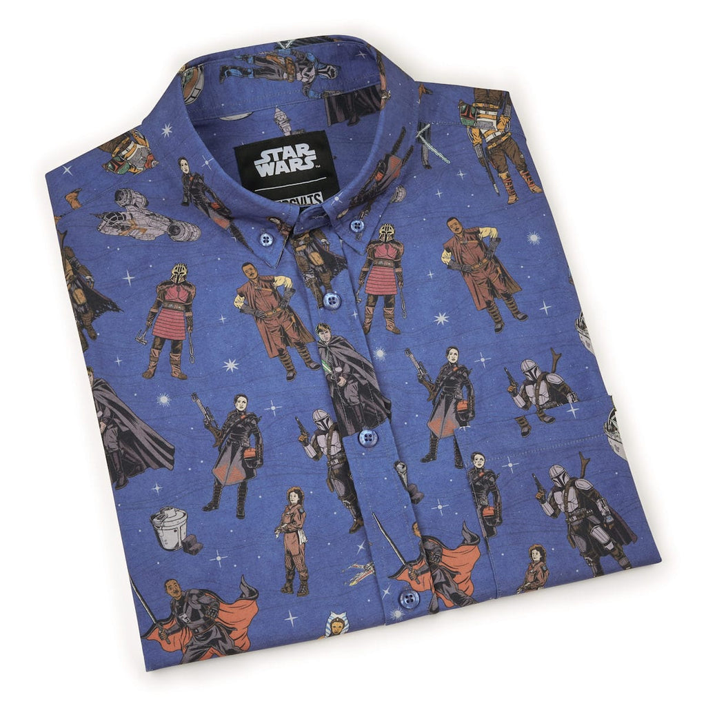 RSVLTS Retro Mando KUNUFLEX Short Sleeve Shirt in Blue — detail 12