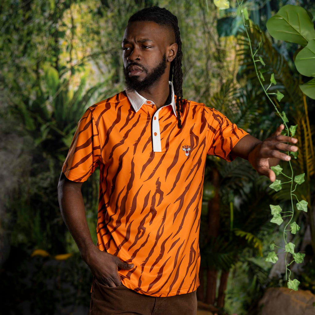 RSVLTS Shere Villainy All-Day Polo in Orange — detail 3