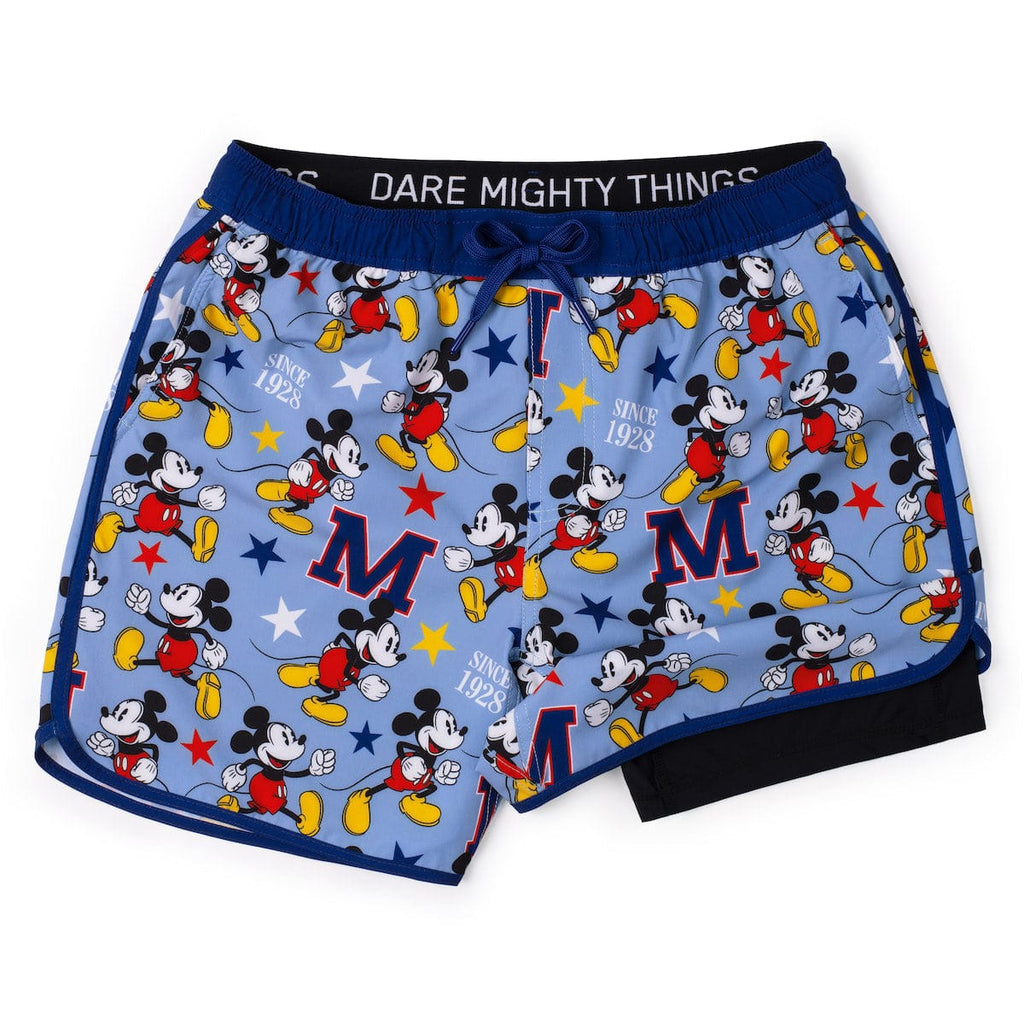 RSVLTS M-azing Mickey V2 Lined Training Shorts in Blue — front view