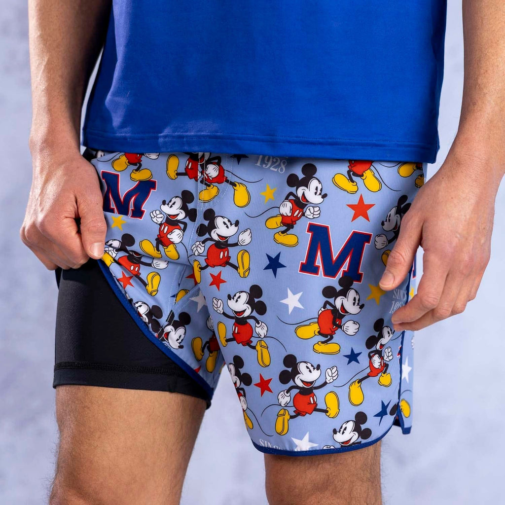RSVLTS M-azing Mickey V2 Lined Training Shorts in Blue — detail 9