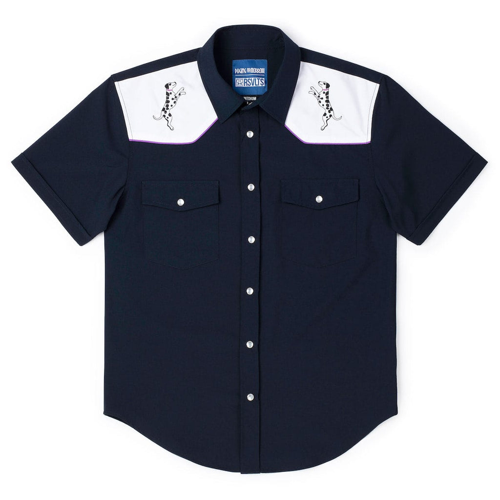 RSVLTS Morrow's Best Friend Roper Short Sleeve Shirt in Black — detail 4