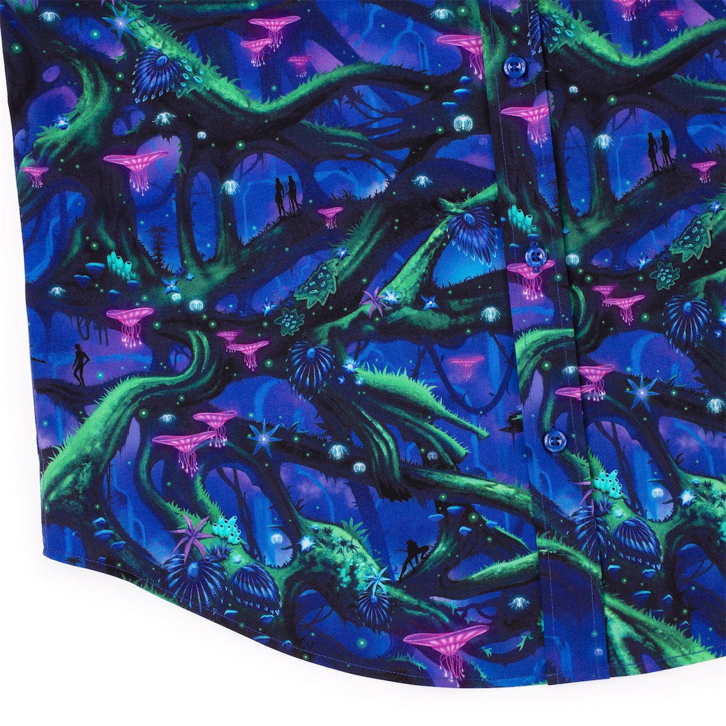RSVLTS Na’vi Nights KUNUFLEX Short Sleeve Shirt in Blue — detail 9