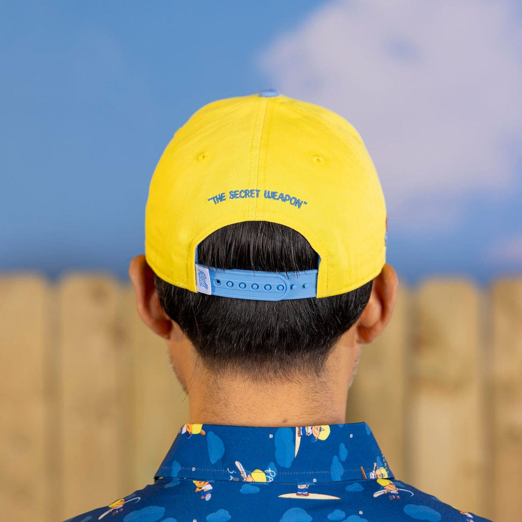 RSVLTS The Secret Weapon 5-Panel Curved Brim Hat in Blue — detail 5