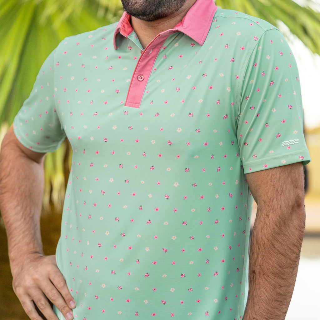 RSVLTS Georgia in Bloom All-Day Polo in Green — detail 7