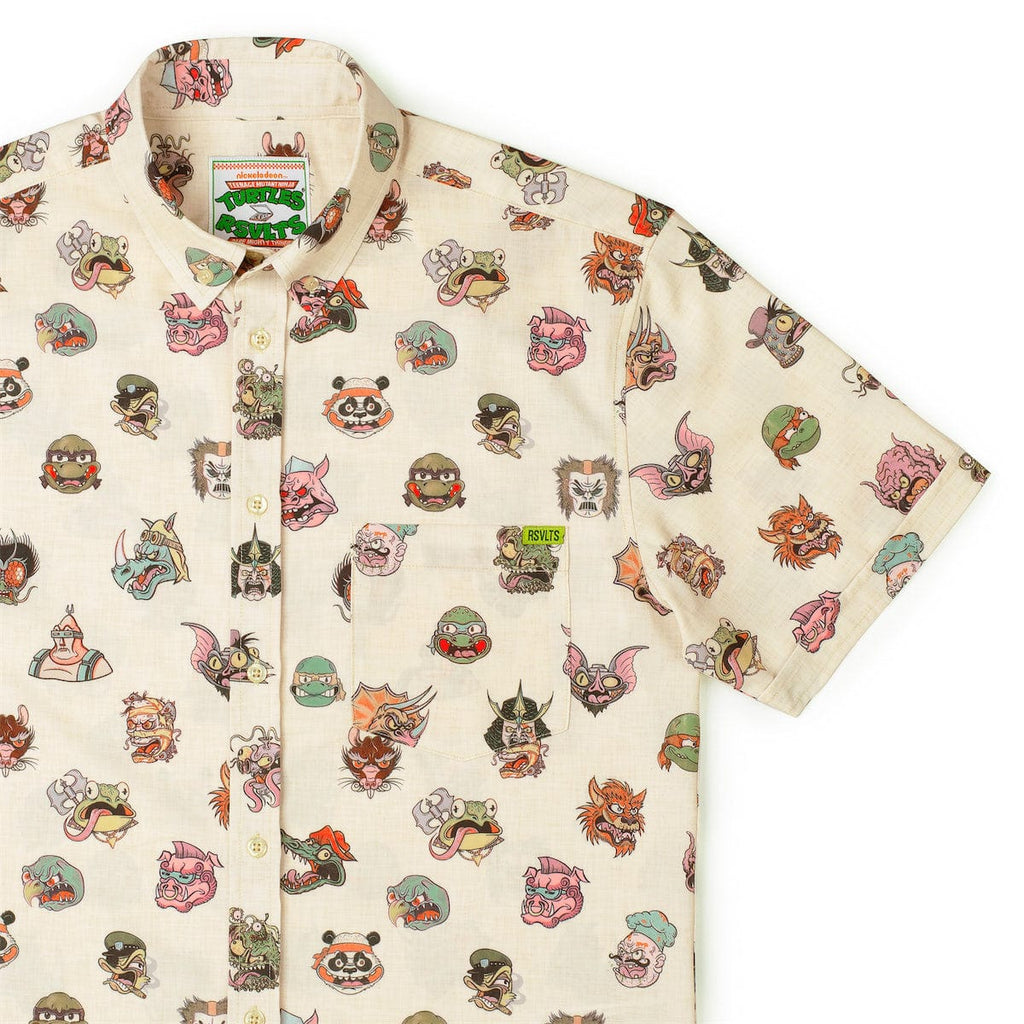 RSVLTS Radical Ink KUNUFLEX Short Sleeve Shirt in Neutral — front view