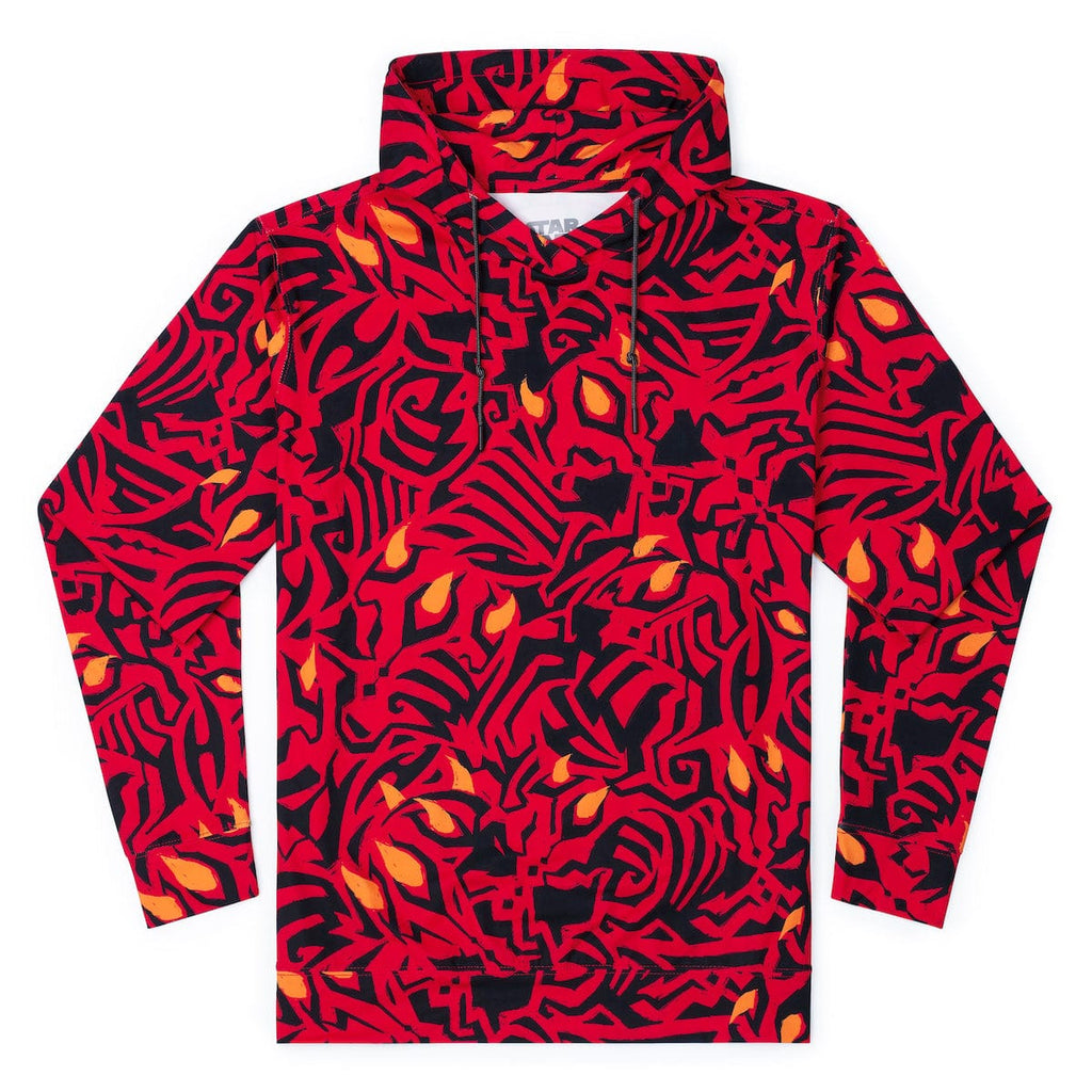 RSVLTS Maul Markings Performance Hoodie in Black — front view
