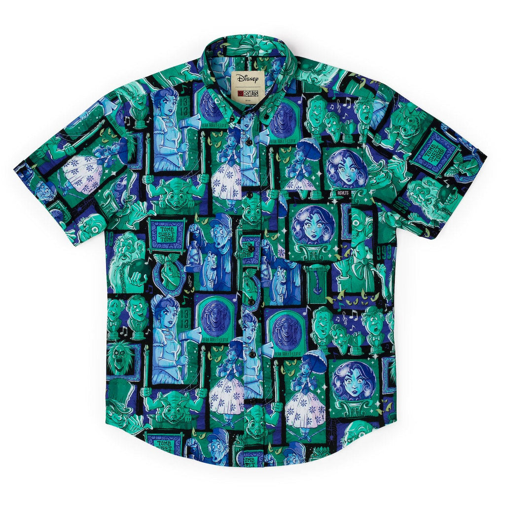 RSVLTS Haunted Houseguests KUNUFLEX Short Sleeve Shirt in Green — detail 11