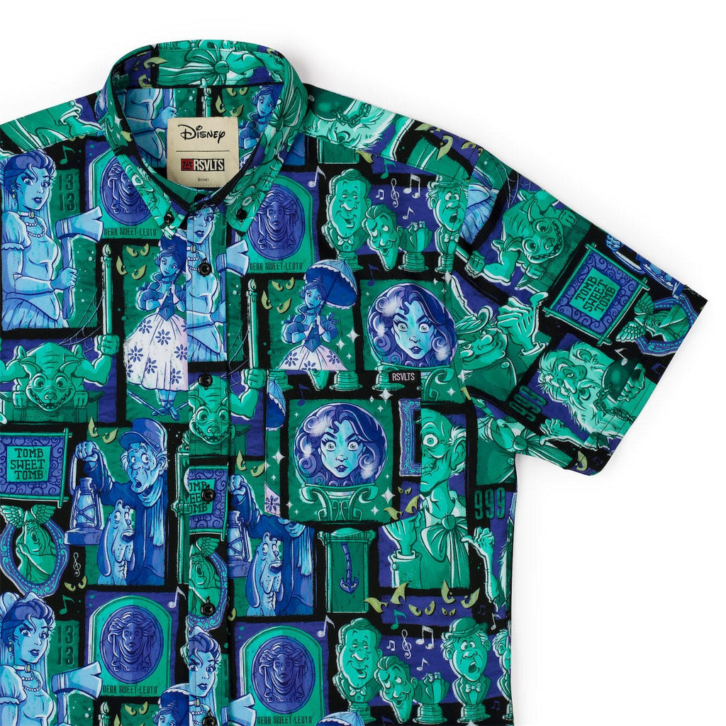 RSVLTS Haunted Houseguests KUNUFLEX Short Sleeve Shirt in Green — detail 9