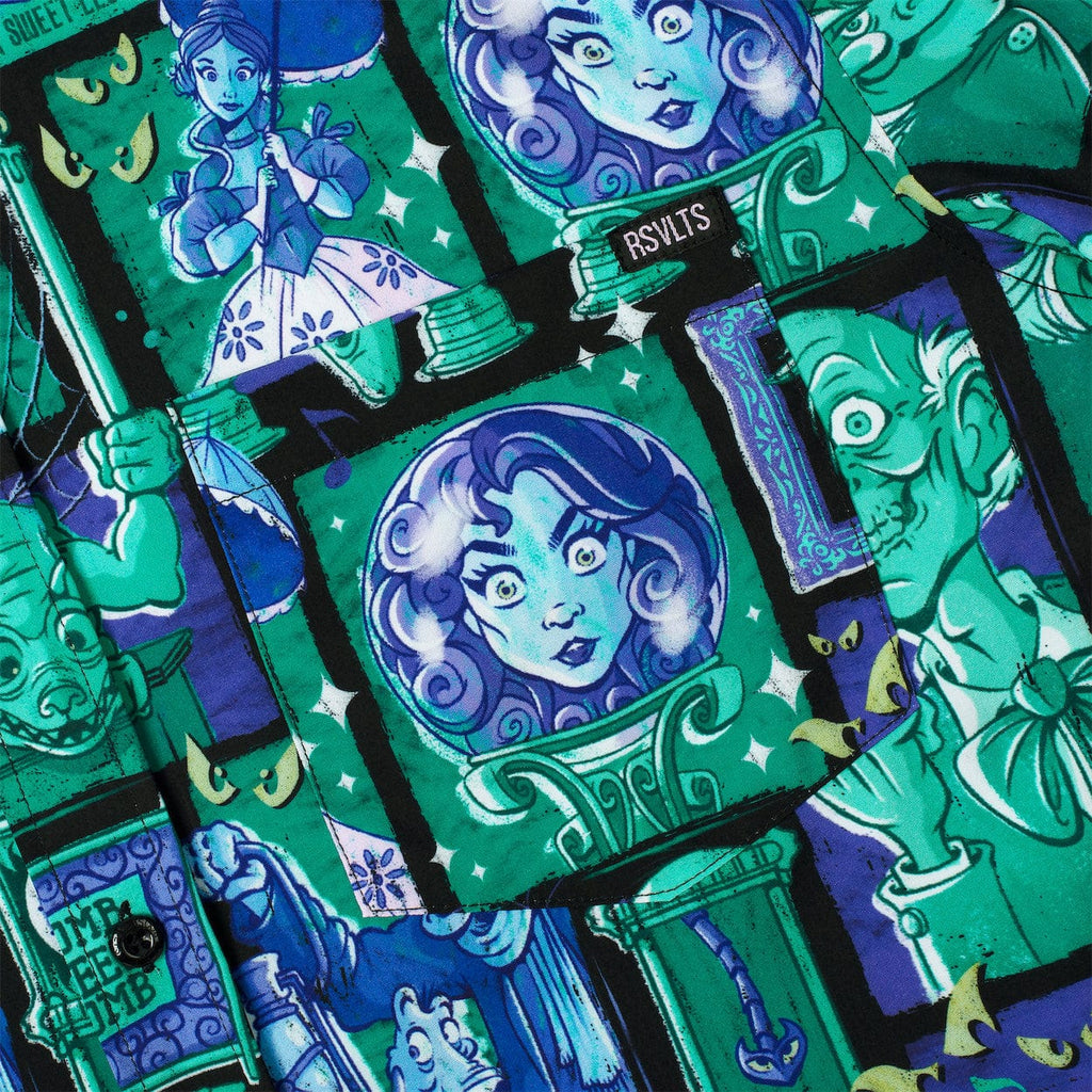 RSVLTS Haunted Houseguests KUNUFLEX Short Sleeve Shirt in Green — detail 15