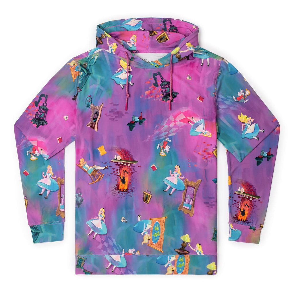 RSVLTS Down the Rabbit Hole Performance Hoodie in Pink — front view