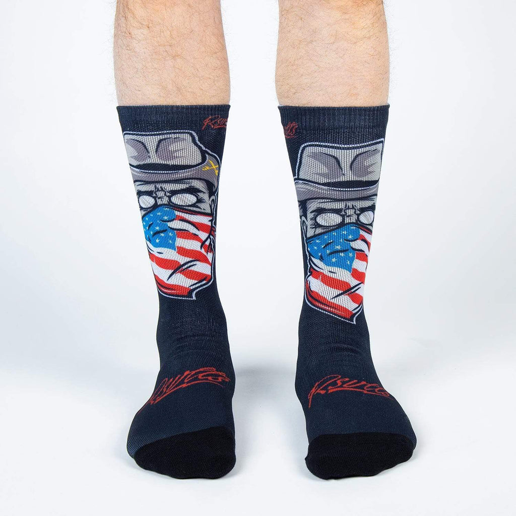 RSVLTS The Rough Rider Crew Socks in Blue — detail 2
