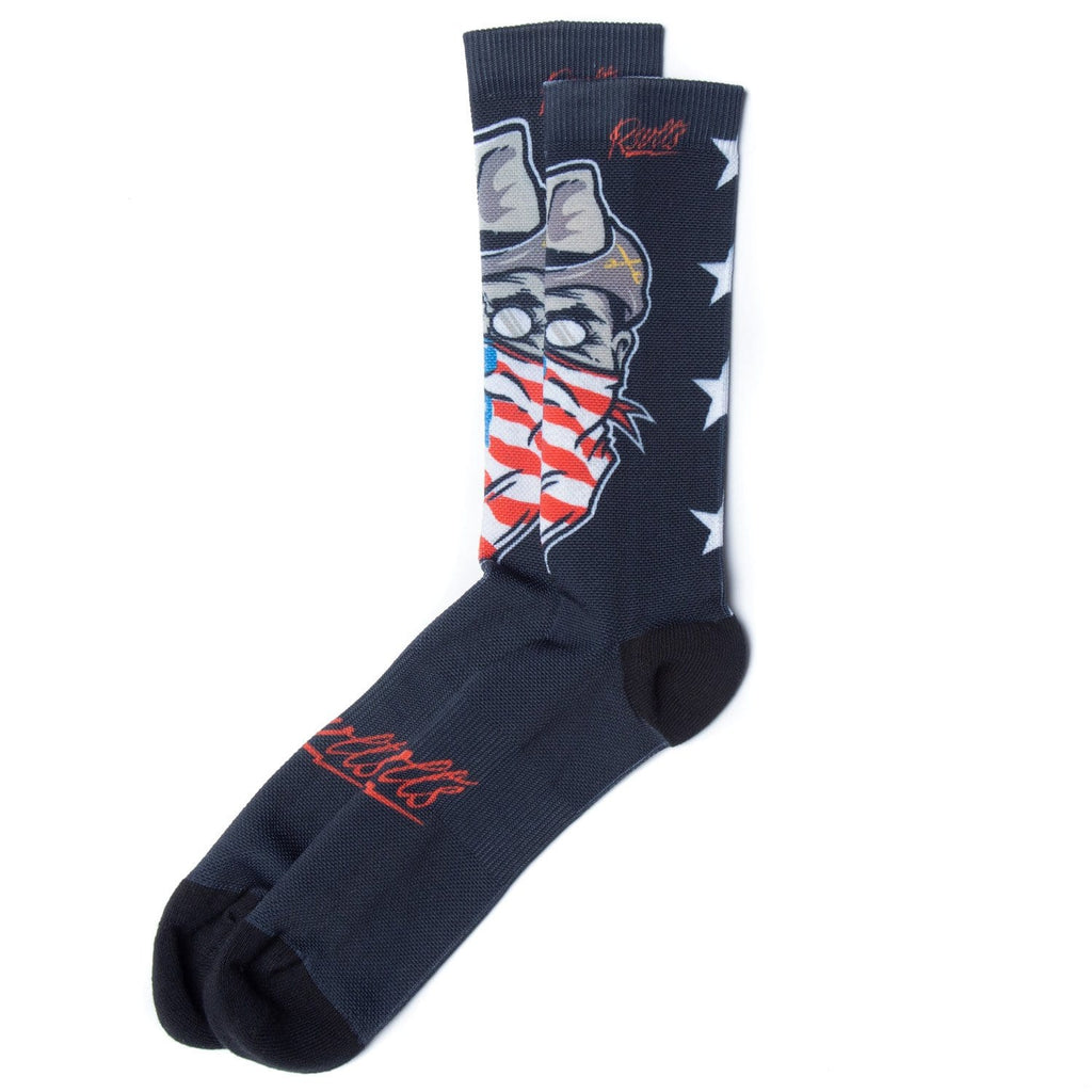 RSVLTS The Rough Rider Crew Socks in Blue — front view