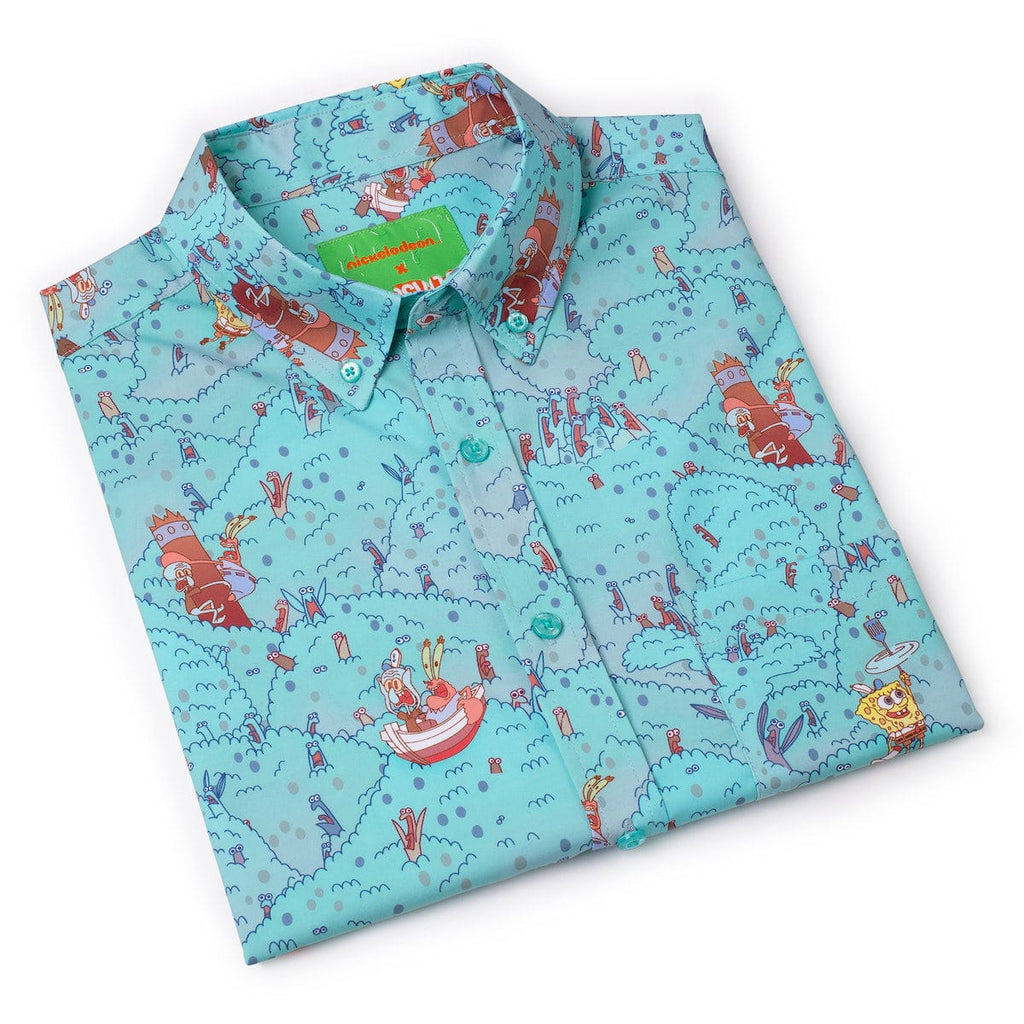 RSVLTS Meep Meep Meep KUNUFLEX Short Sleeve Shirt in Blue — detail 17