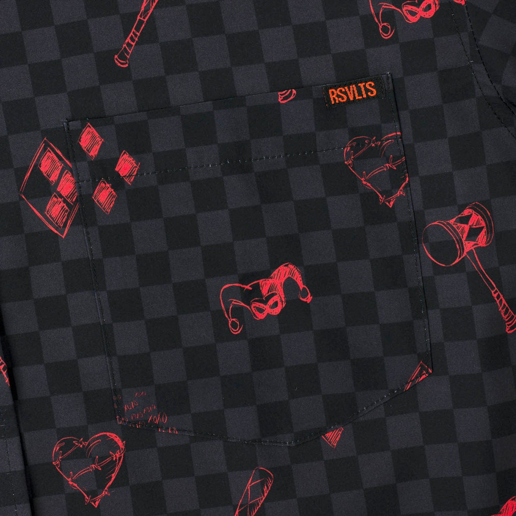 RSVLTS Jokes On You KUNUFLEX Short Sleeve Shirt in Black — detail 4