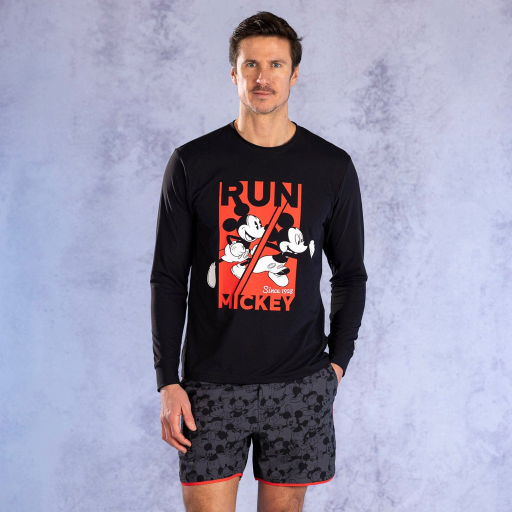 RSVLTS Run Mickey Long Sleeve Performance Tee in Black — detail 2