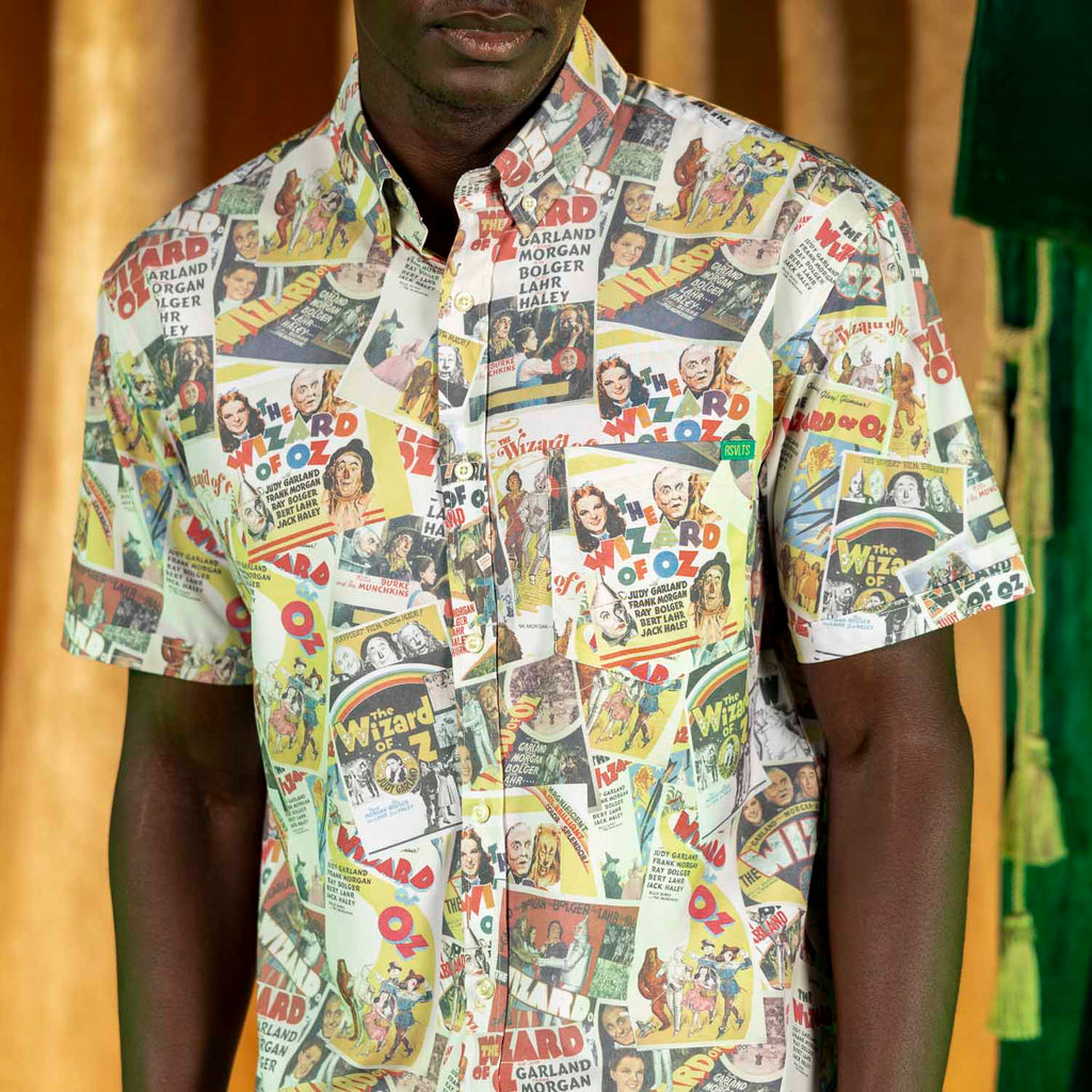 RSVLTS Silver Screen Spectacle KUNUFLEX Short Sleeve Shirt in Multicolor — detail 5