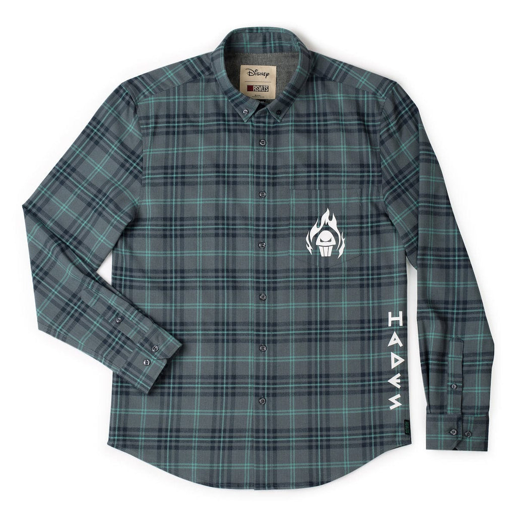 RSVLTS Lord of the Dead BorlandFlex Long Sleeve Flannel (2024 Fit) in Green — front view
