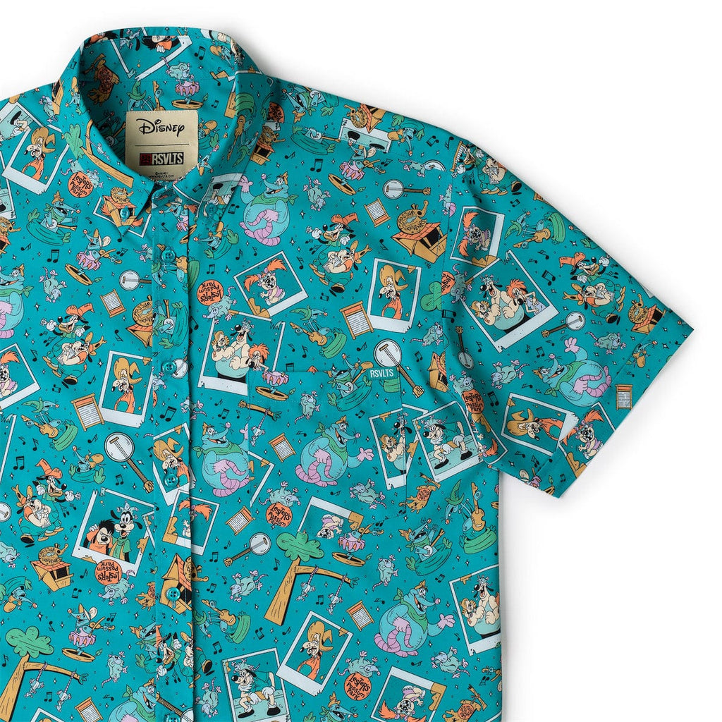RSVLTS Lester’s Possum Park KUNUFLEX Short Sleeve Shirt in Green — front view