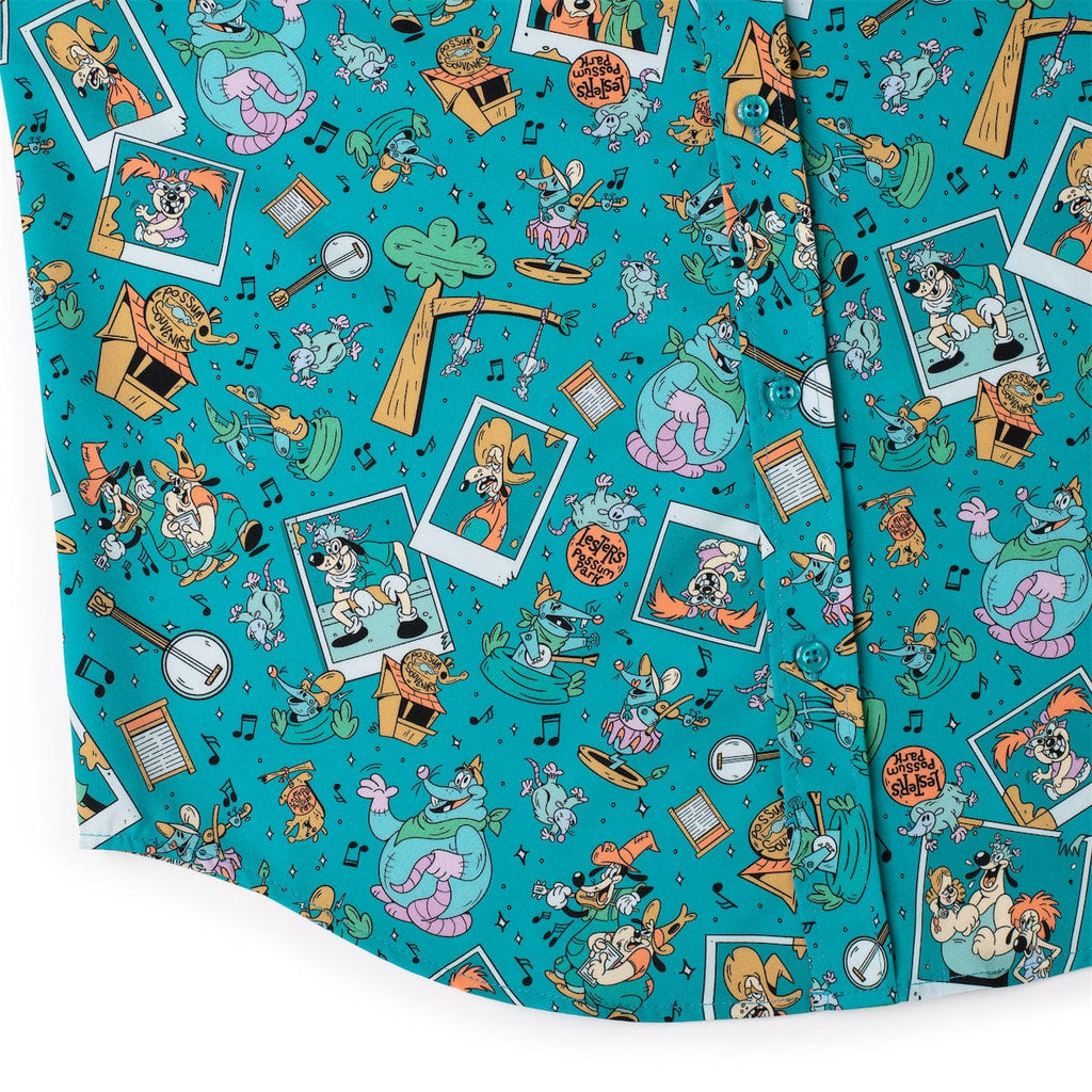 RSVLTS Lester’s Possum Park KUNUFLEX Short Sleeve Shirt in Green — detail 9