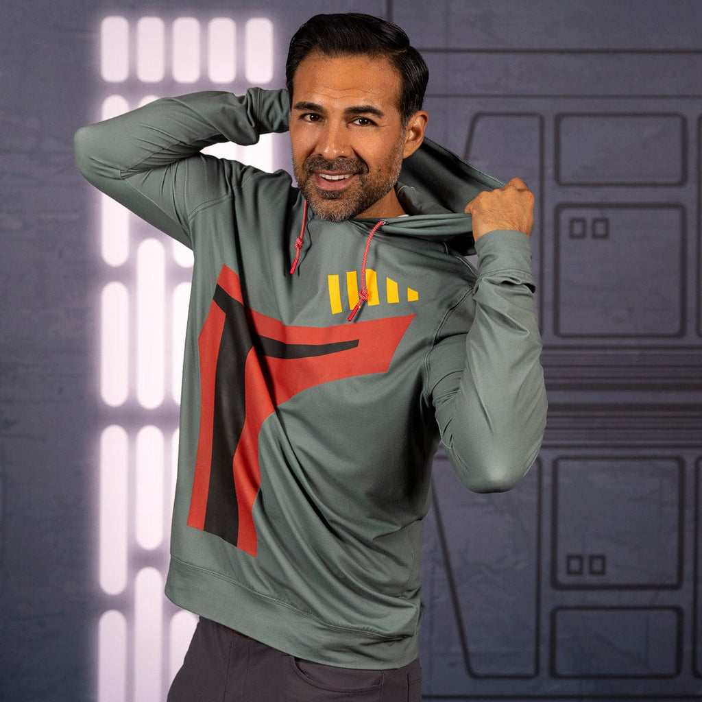 RSVLTS Boba Fett Helmet Performance Hoodie in Green — detail 4