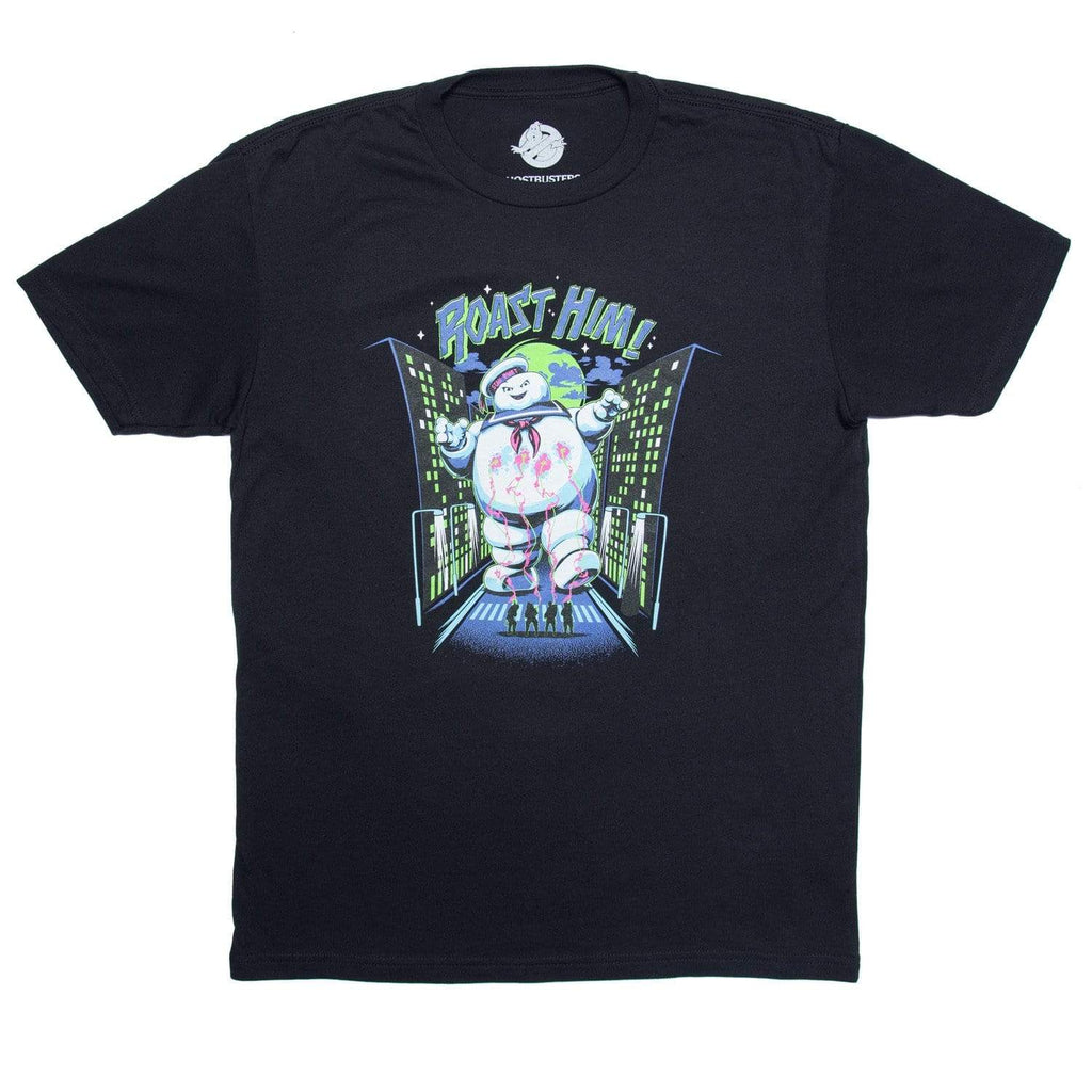 RSVLTS Roast Him! Crewneck Tee in Black — front view