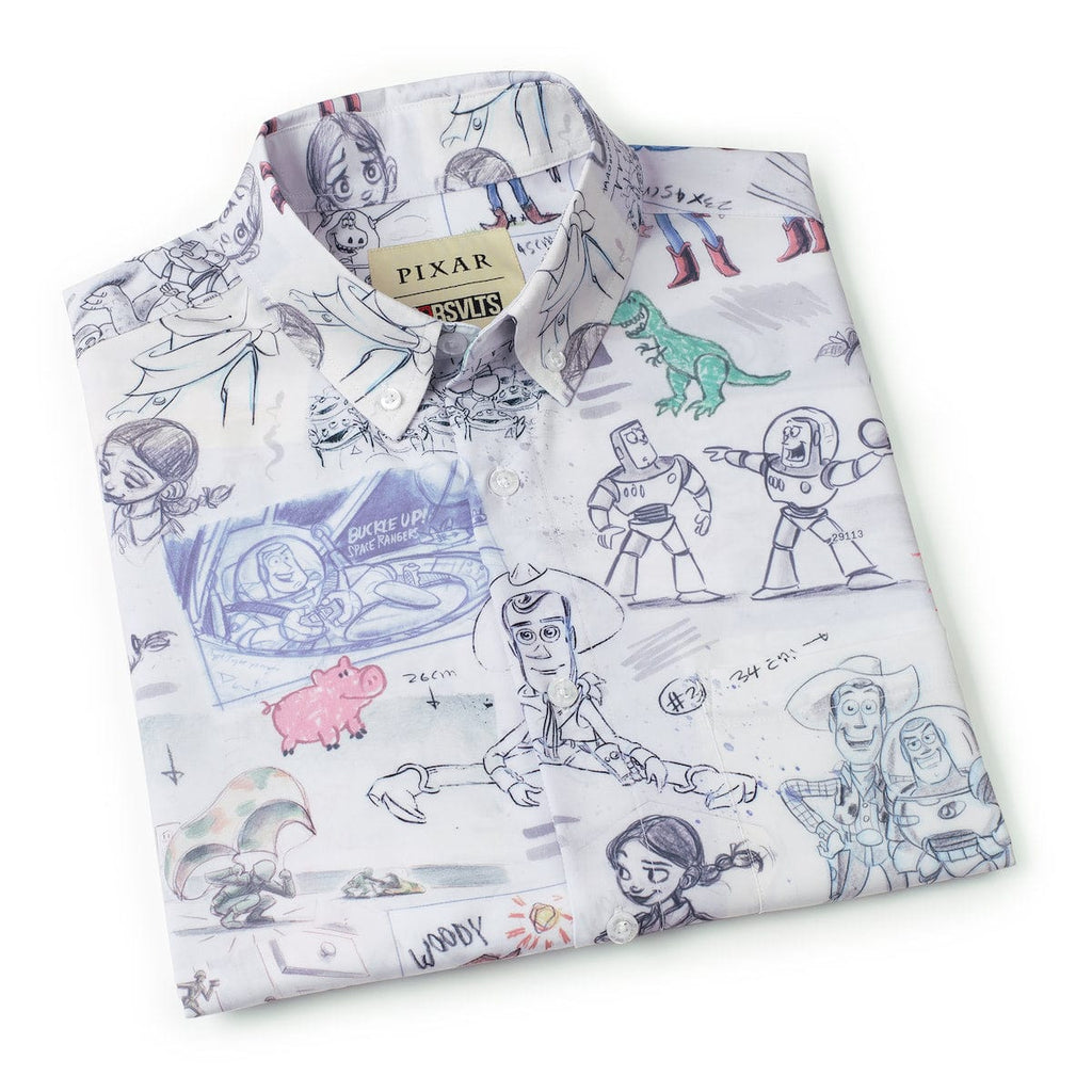 RSVLTS Toy Story-Board KUNUFLEX Short Sleeve Shirt in Gray — detail 10