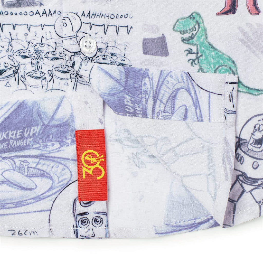 RSVLTS Toy Story-Board KUNUFLEX Short Sleeve Shirt in Gray — detail 8