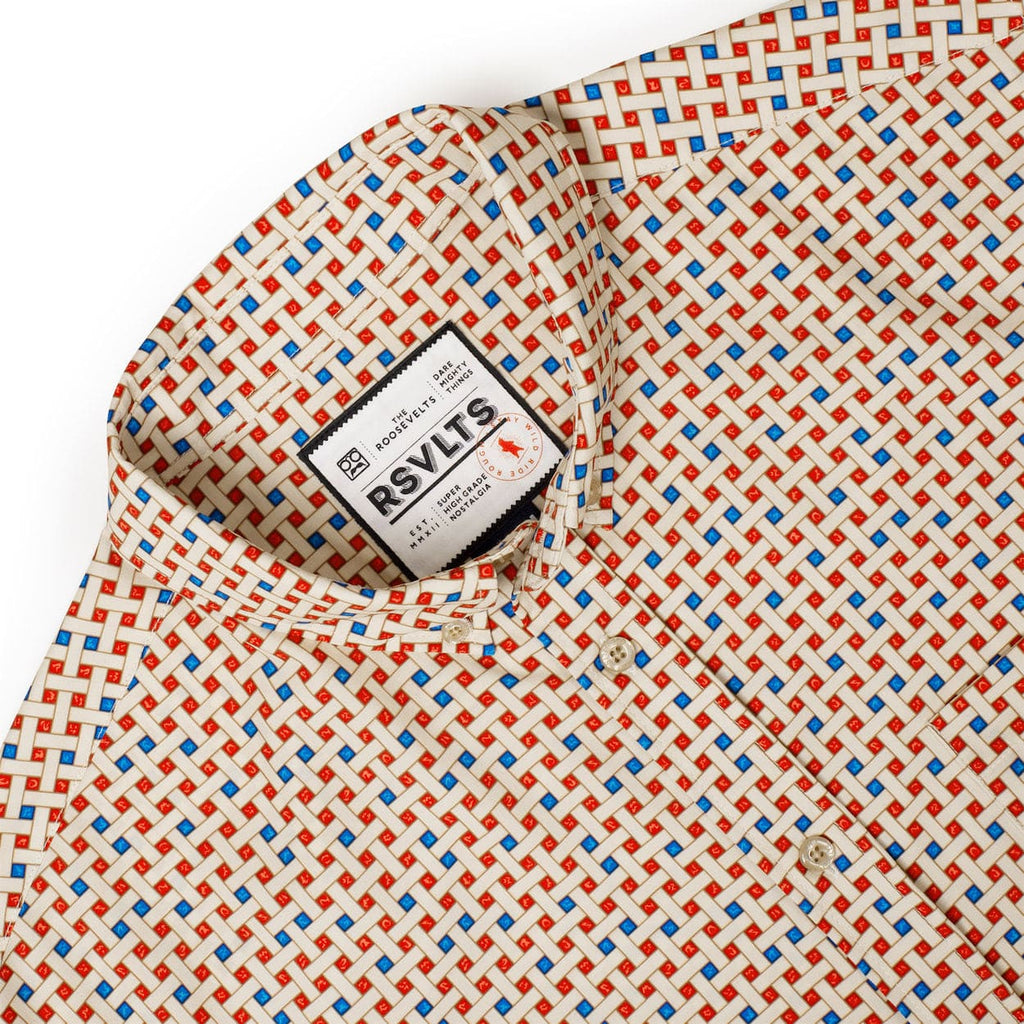 RSVLTS Bye Bye American Pie KUNUFLEX Short Sleeve Shirt in Multicolor — detail 7