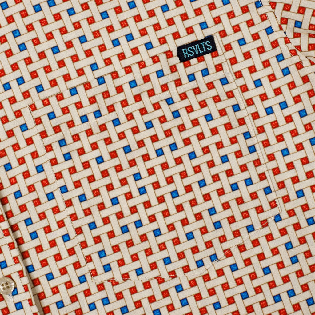 RSVLTS Bye Bye American Pie KUNUFLEX Short Sleeve Shirt in Multicolor — detail 8