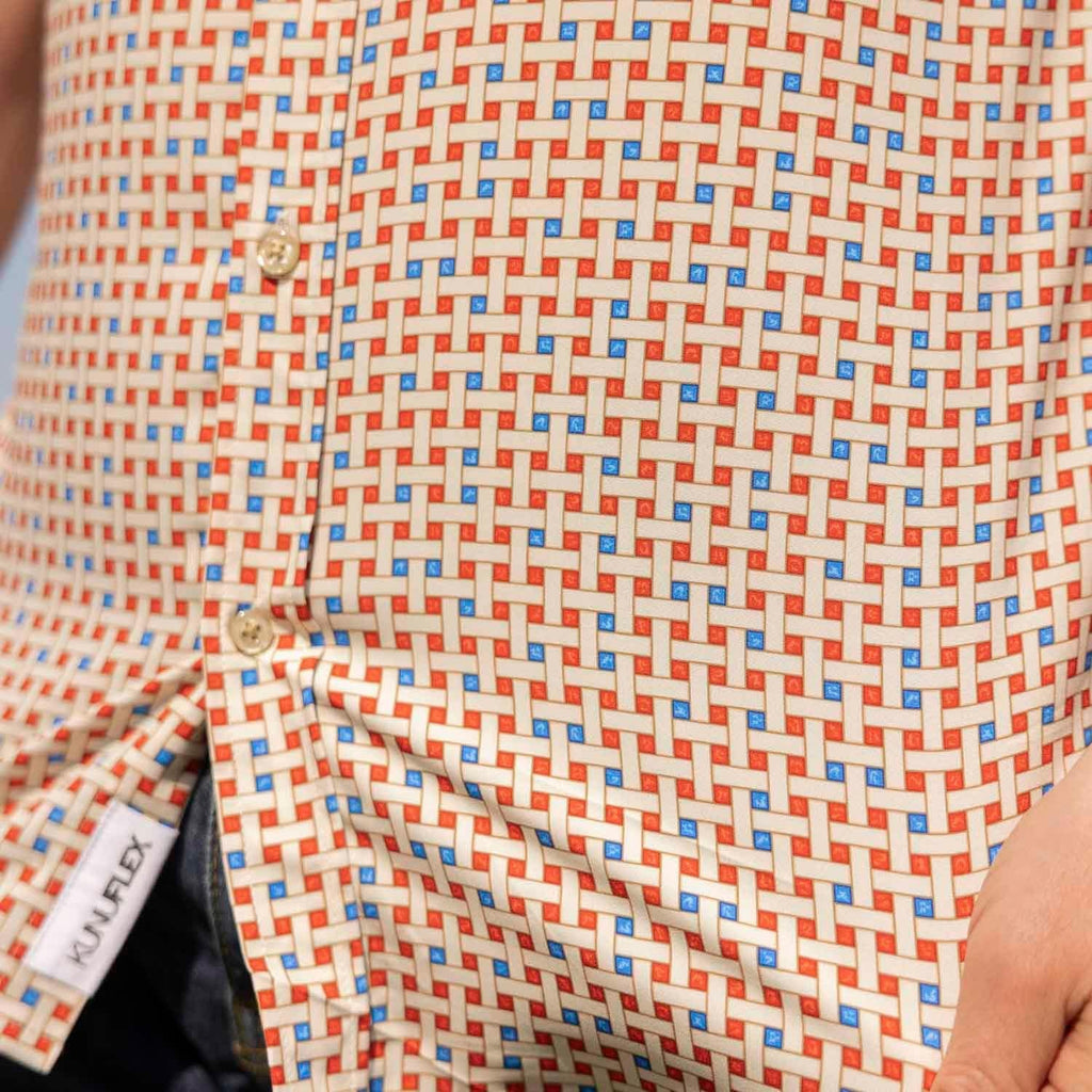 RSVLTS Bye Bye American Pie KUNUFLEX Short Sleeve Shirt in Multicolor — detail 6