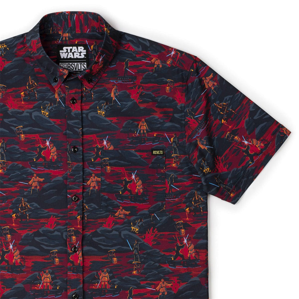 RSVLTS The High Ground KUNUFLEX Short Sleeve Shirt in Black — front view