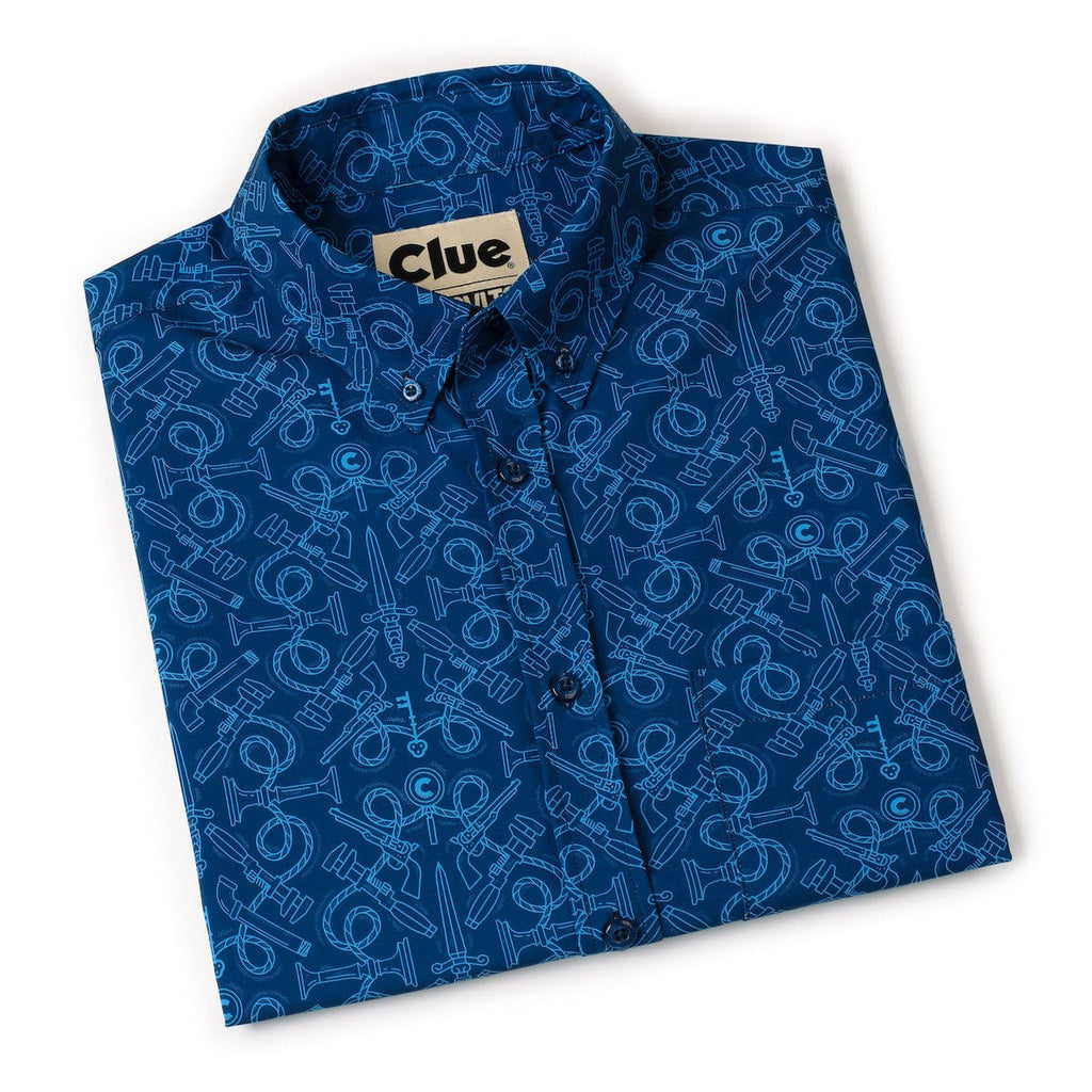 RSVLTS Choose Your Weapon KUNUFLEX Short Sleeve Shirt in Blue — detail 11