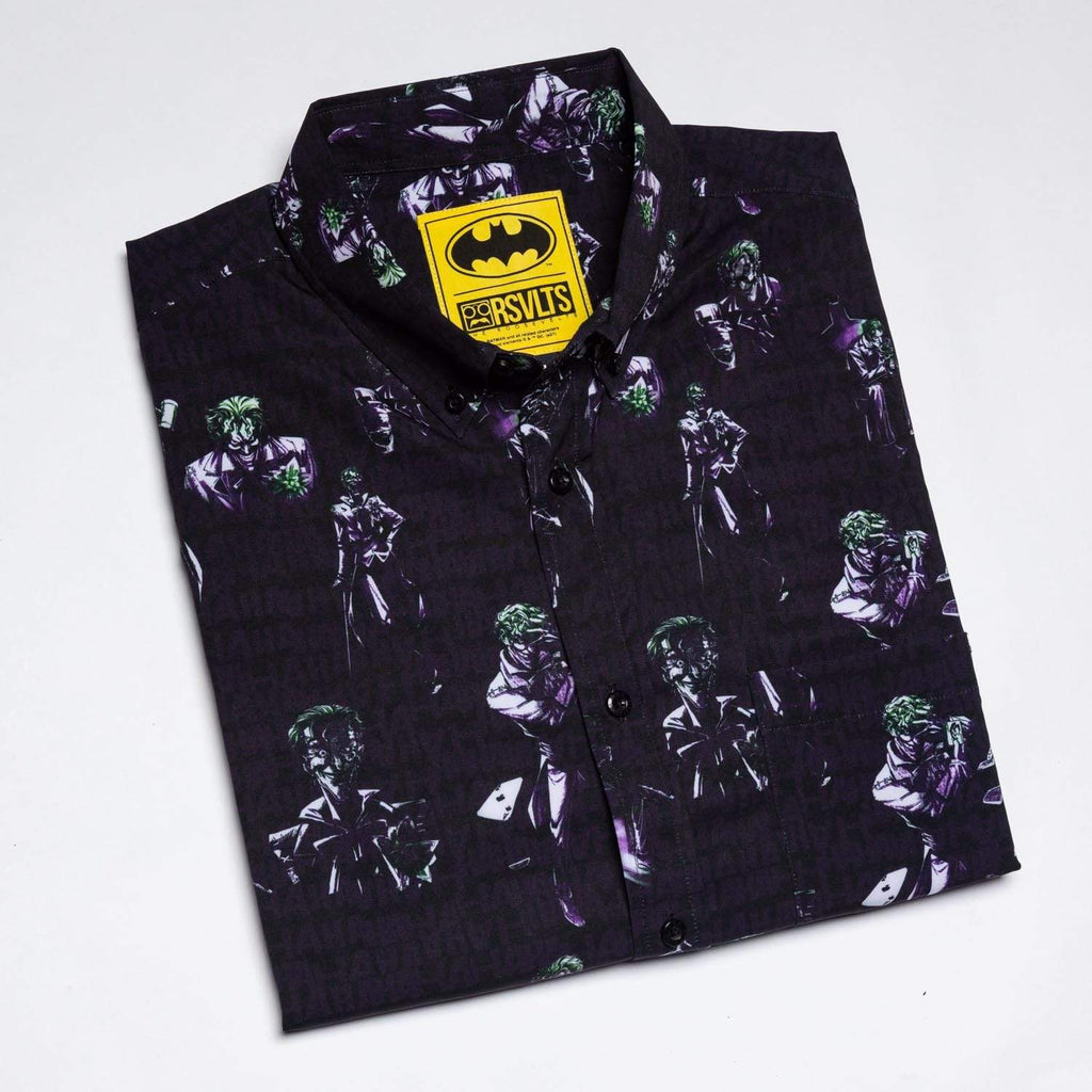 RSVLTS Clown Prince KUNUFLEX Short Sleeve Shirt in Black — detail 6