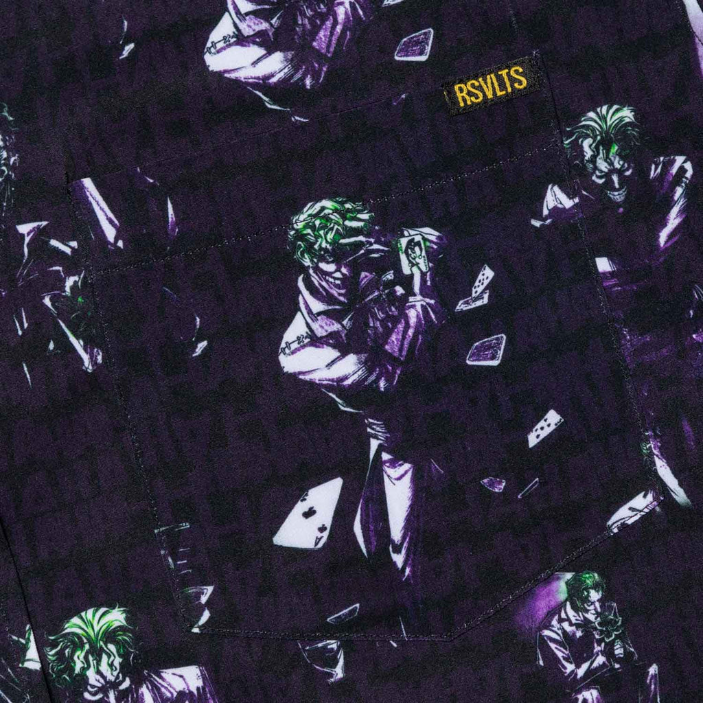 RSVLTS Clown Prince KUNUFLEX Short Sleeve Shirt in Black — detail 3