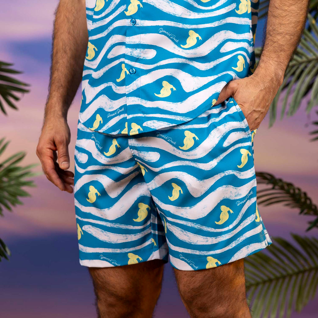 RSVLTS Beaks & Breakers Hybrid Shorts in Blue — detail 7