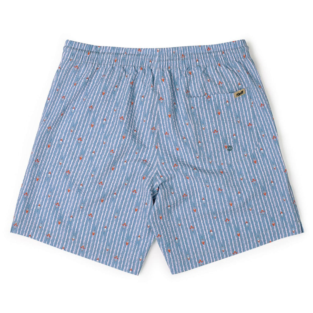 RSVLTS Blast Off! Stretch Seersucker Hybrid Shorts in Blue — detail 6