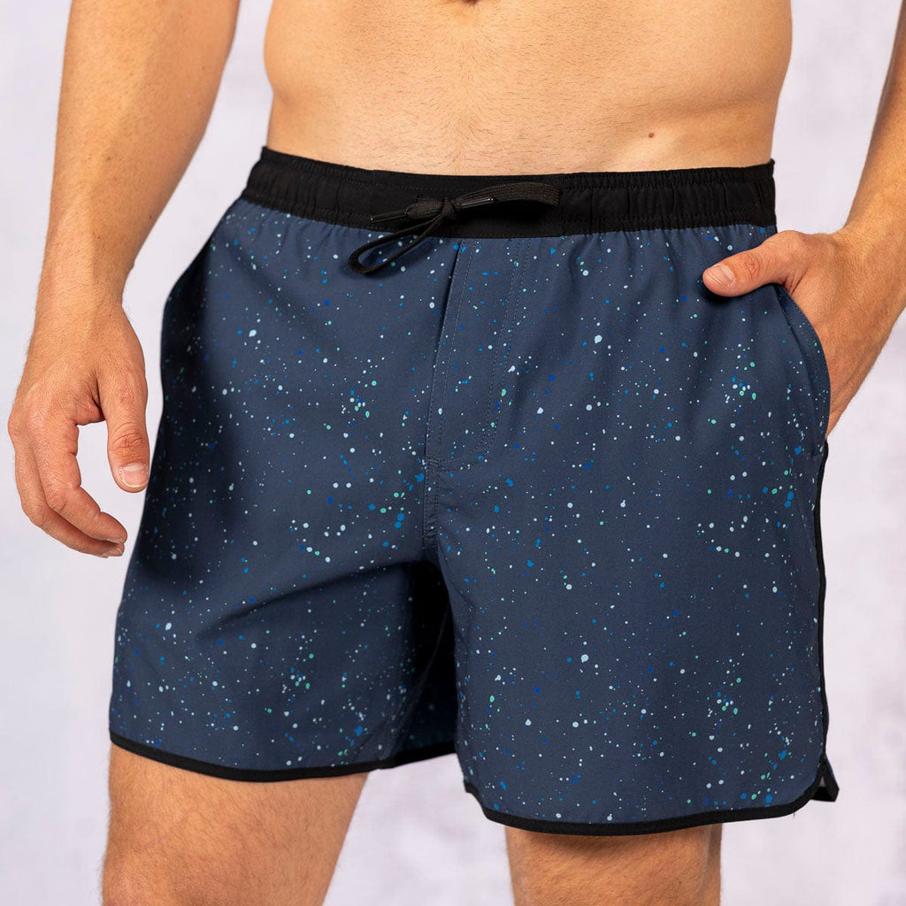 RSVLTS Splat Damon (Navy) V2 Lined Training Shorts in Blue — detail 9