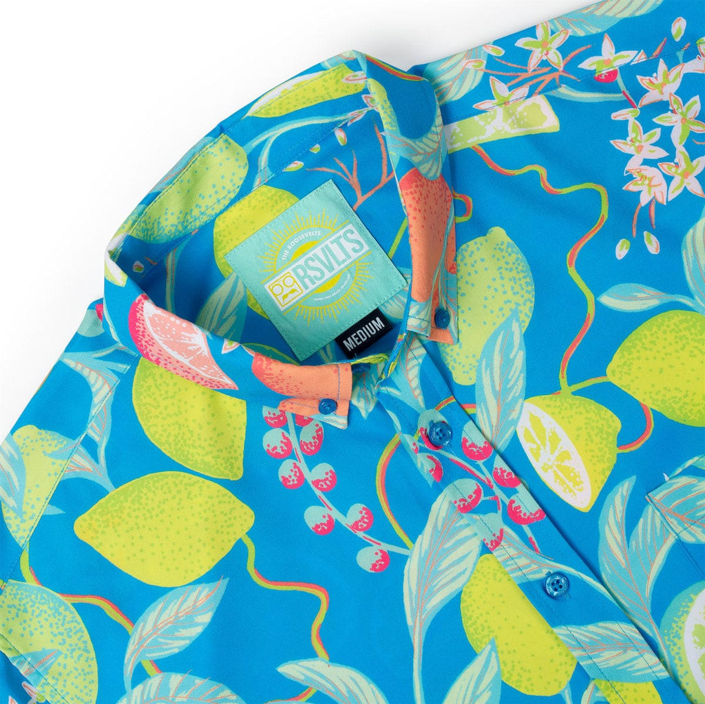 RSVLTS Citrush KUNUFLEX Short Sleeve Shirt in Blue — detail 5