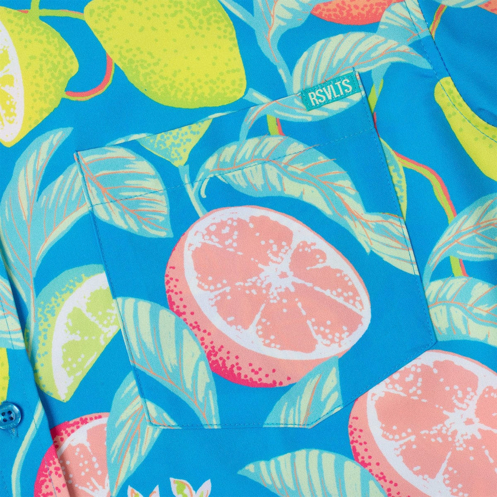 RSVLTS Citrush KUNUFLEX Short Sleeve Shirt in Blue — detail 6