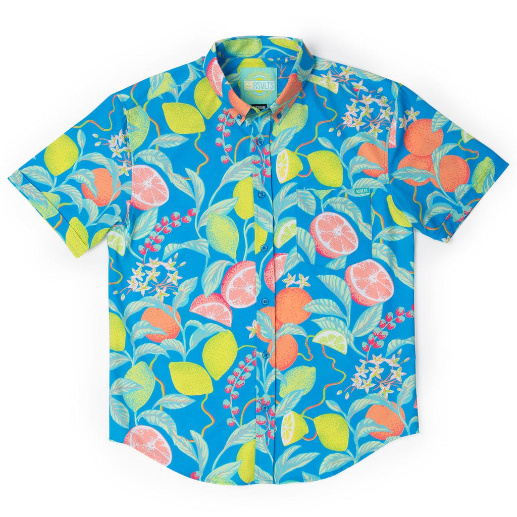 RSVLTS Citrush KUNUFLEX Short Sleeve Shirt in Blue — detail 3