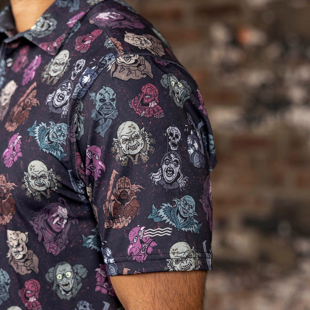 RSVLTS Meat's Back on the Menu, Boys! All-Day Polo in Black — detail 7