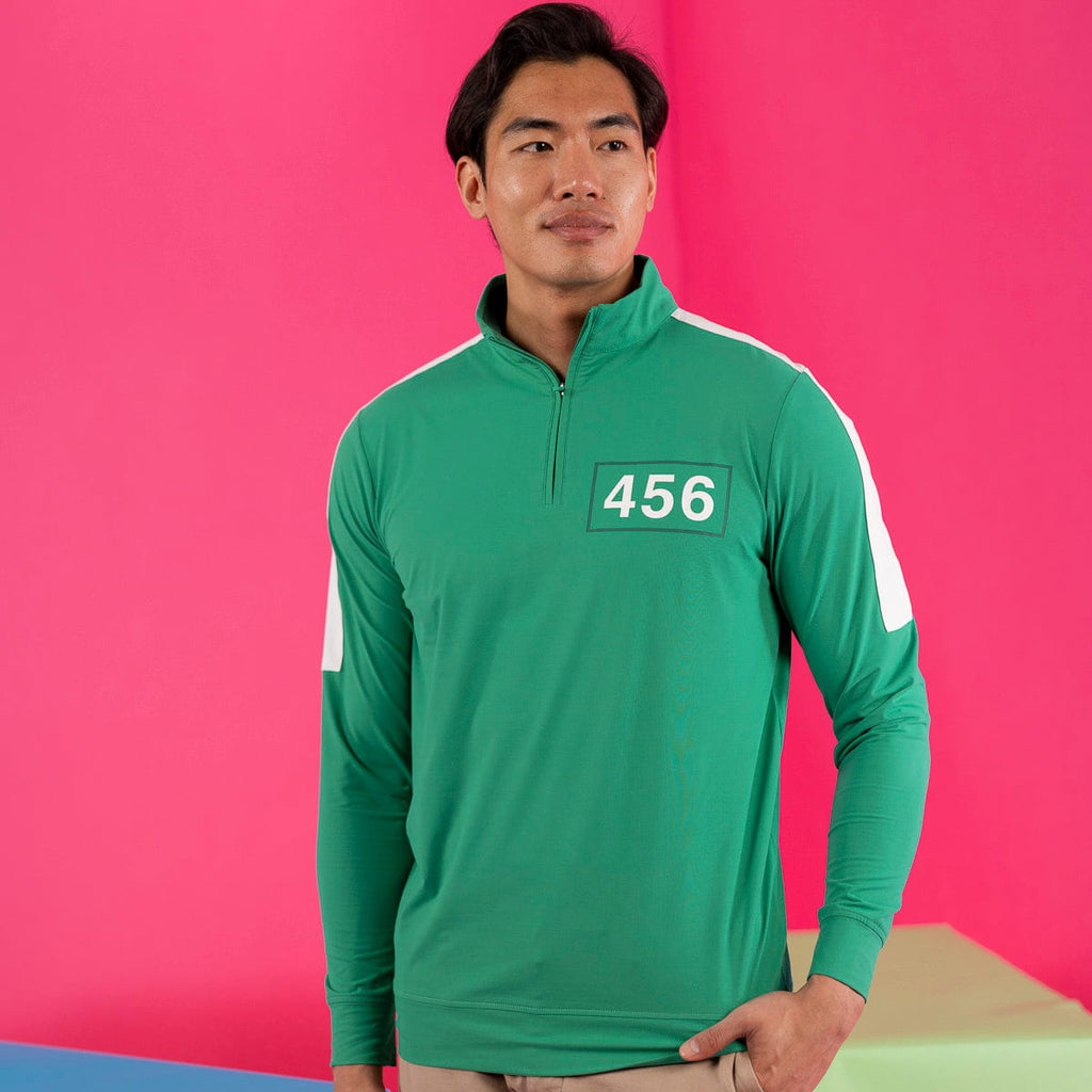 RSVLTS 456 Quarter Zip in Green — detail 2