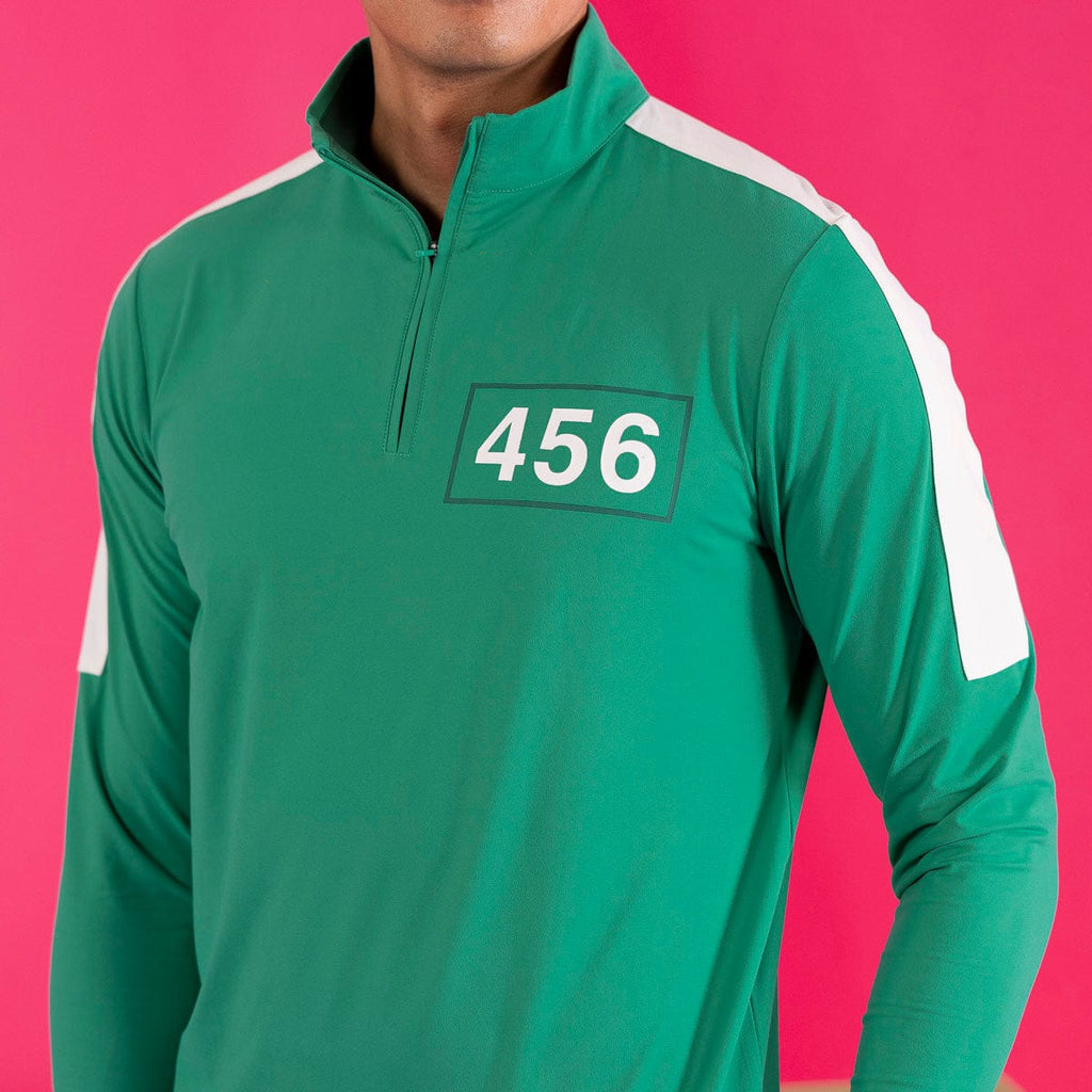 RSVLTS 456 Quarter Zip in Green — detail 6