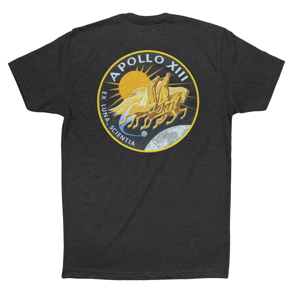 RSVLTS Apollo 13 Crewneck Tee in Black — front view