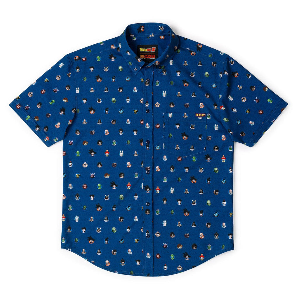 RSVLTS Saiyan Saga KUNUFLEX Short Sleeve Shirt in Blue — detail 8